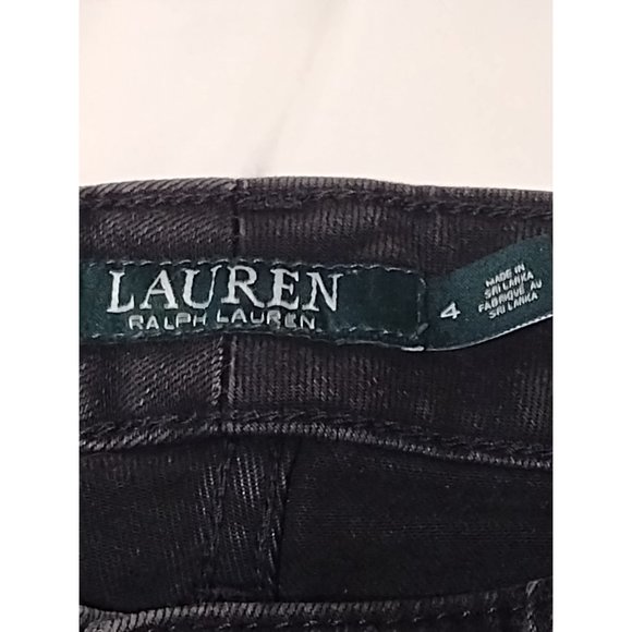 Lauren Ralph Lauren Women's Black Ankle Zip Jeans Size 4 - Picture 7 of 9